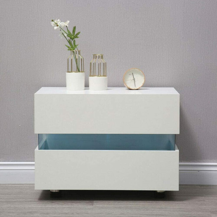 plastic nightstand with drawers